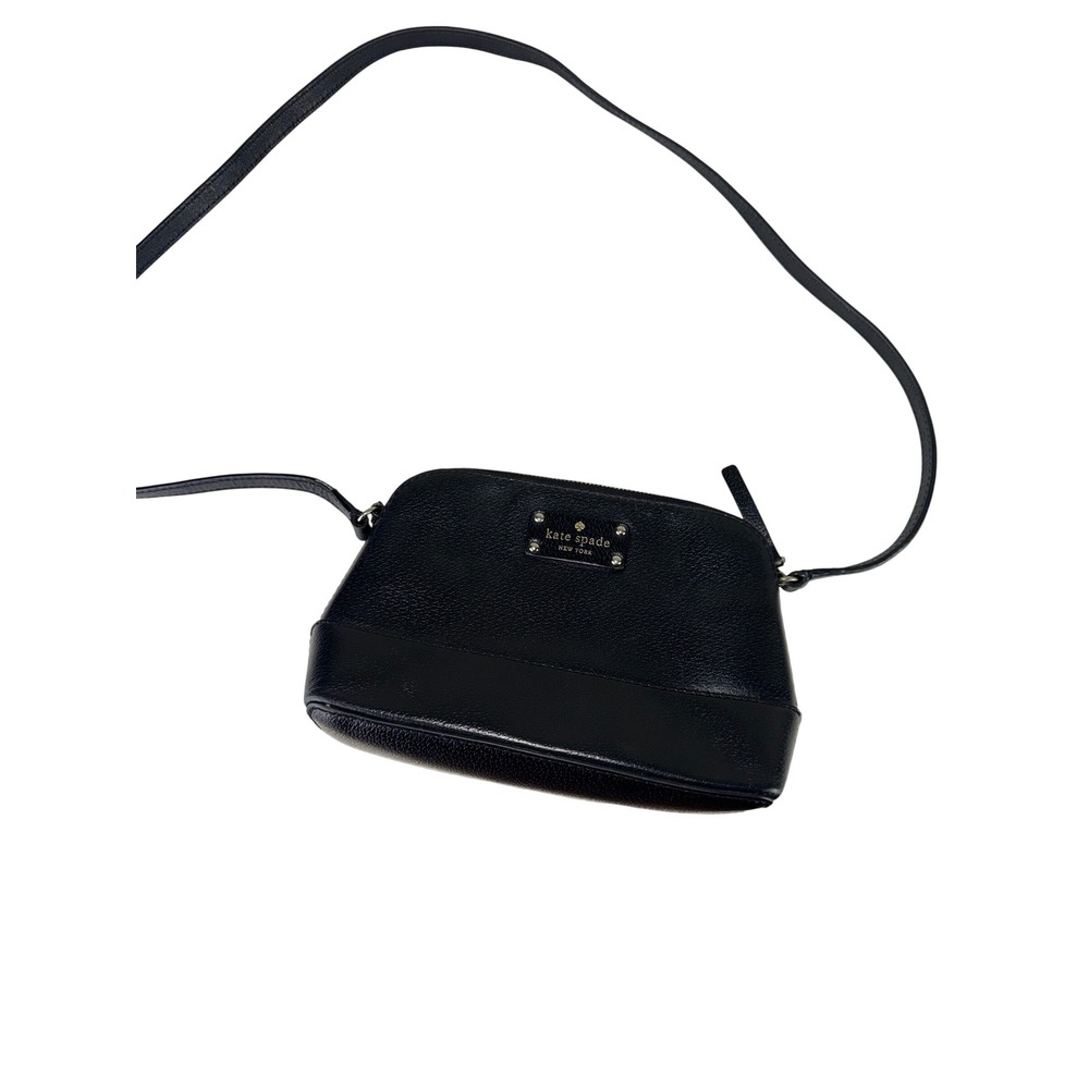 Kate Spade New York Black Pebbled Leather Dome Crossbody Bag